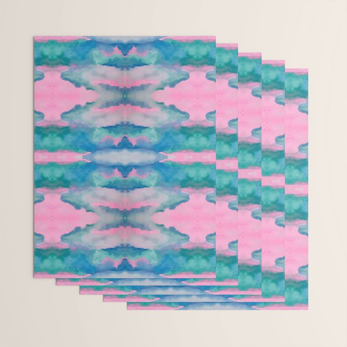Florida Mirrored Watercolor Wrapping Paper Gallery Image 3