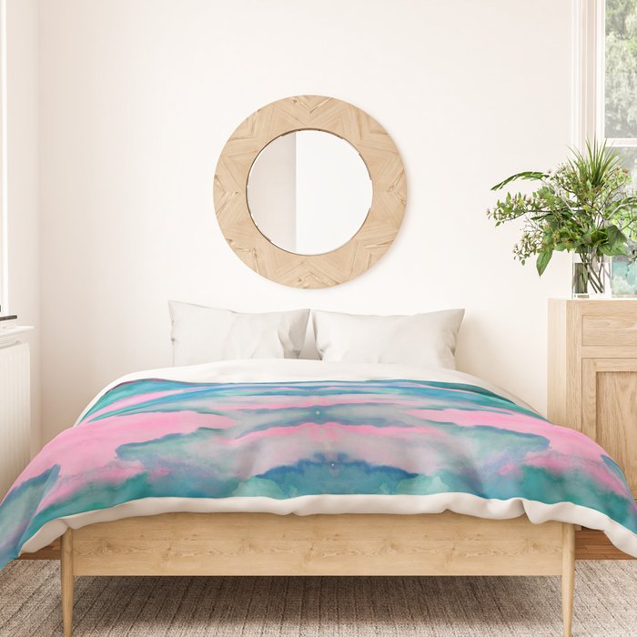 Florida Mirrored Watercolor Duvet Cover Gallery Image 3