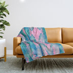 Florida Mirrored Watercolor Throw Blanket Gallery Image 1