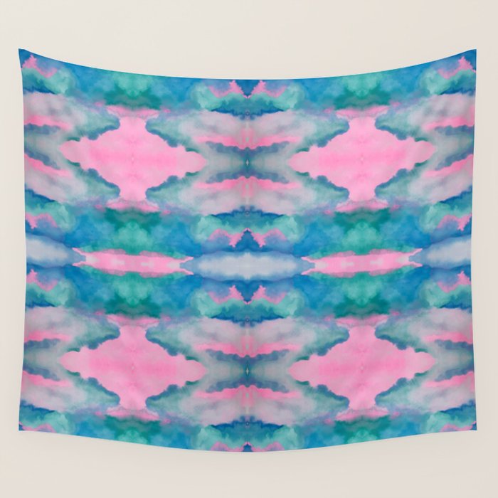 Florida Mirrored Watercolor Wall Tapestry Gallery Image 4