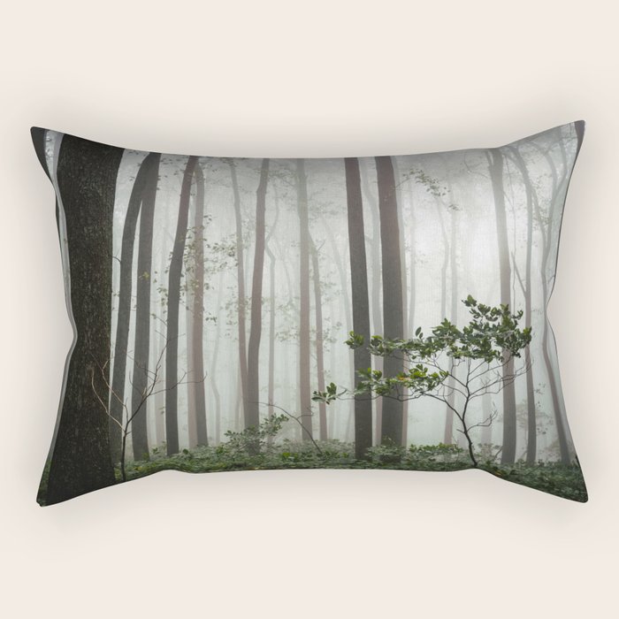 Great Smoky Mountains National Park - Forest Fog Adventure Rectangular Pillow Gallery Image 2