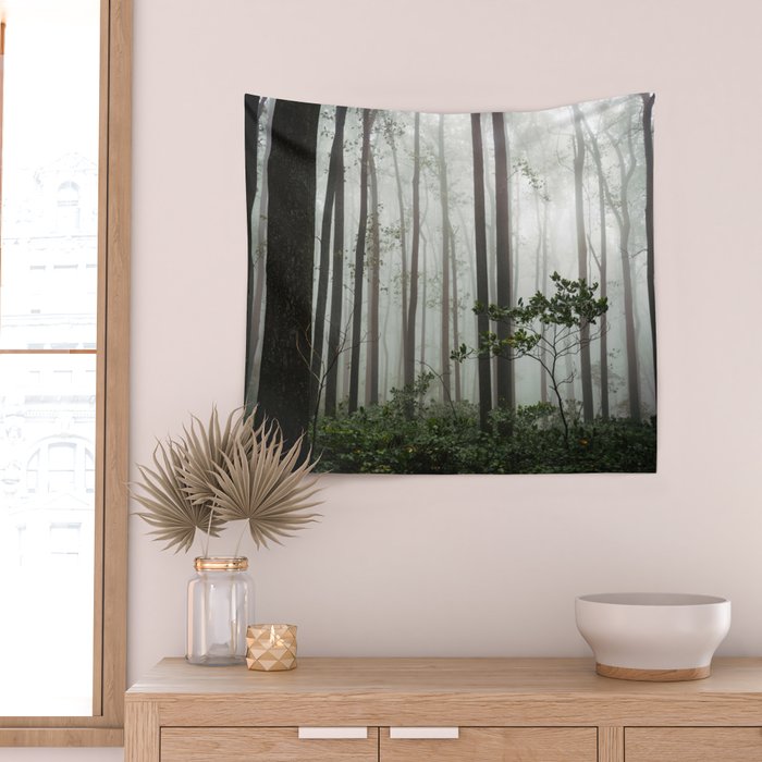 Great Smoky Mountains National Park - Forest Fog Adventure Wall Tapestry Gallery Image 2
