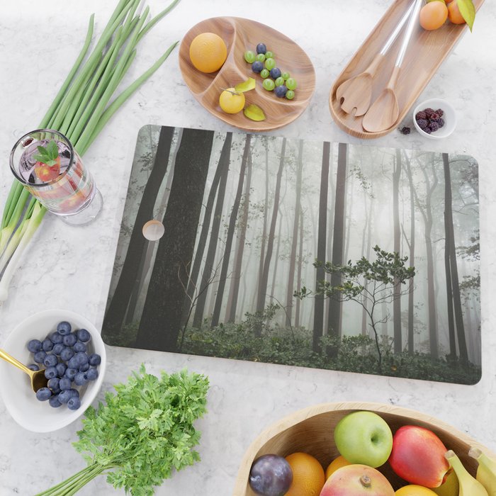 Great Smoky Mountains National Park - Forest Fog Adventure Cutting Board Gallery Image 2
