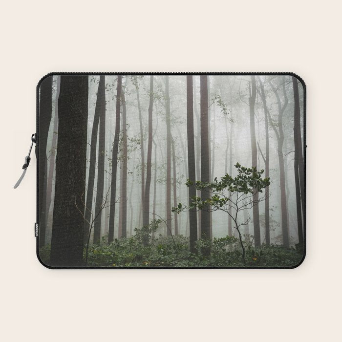 Great Smoky Mountains National Park - Forest Fog Adventure Laptop Sleeve Gallery Image 1