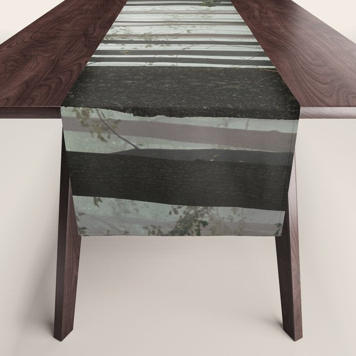 Great Smoky Mountains National Park - Forest Fog Adventure Table Runner Gallery Image 1
