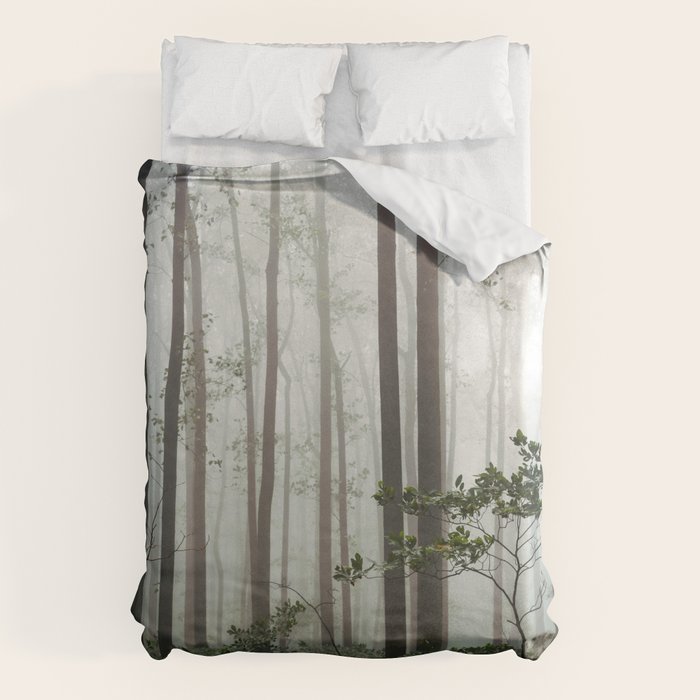 Great Smoky Mountains National Park - Forest Fog Adventure Duvet Cover Gallery Image 6