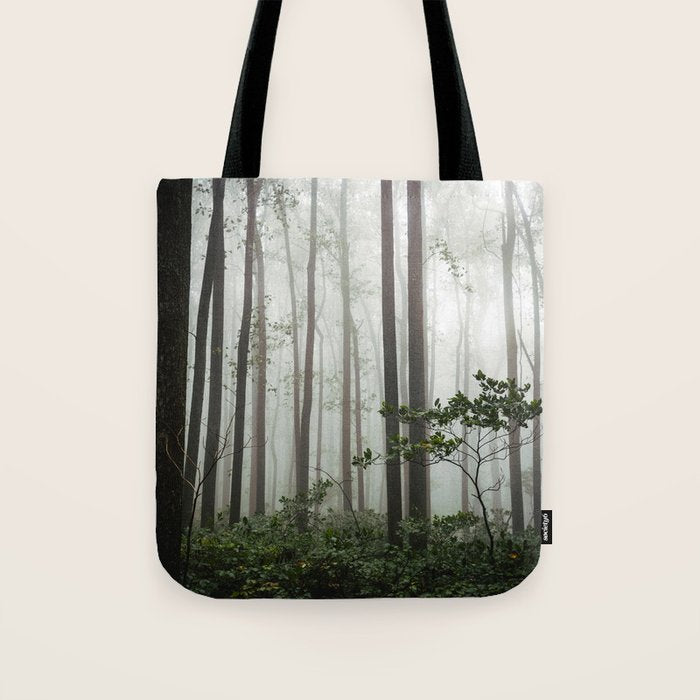 Great Smoky Mountains National Park - Forest Fog Adventure Tote Bag Gallery Image 1