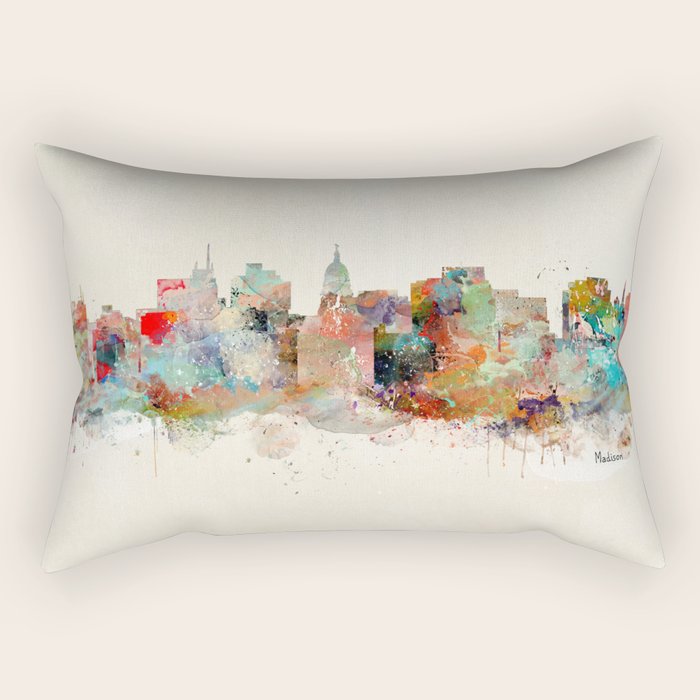 Madison Wisconsin  Rectangular Pillow Gallery Image 1