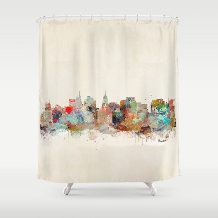 Madison Wisconsin  Shower Curtain Gallery Image 1