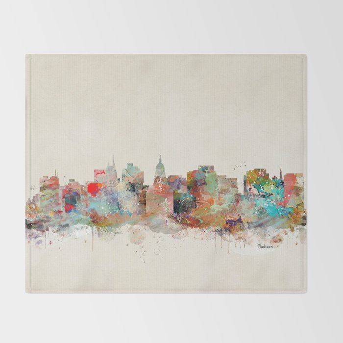 Madison Wisconsin  Throw Blanket Gallery Image 2