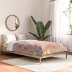 Glowing Coral and Amethyst Art Deco Pattern Comforter Gallery Image 2