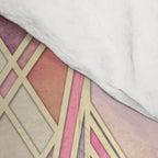 Glowing Coral and Amethyst Art Deco Pattern Comforter Gallery Image 4