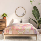 Glowing Coral and Amethyst Art Deco Pattern Comforter Gallery Image 3