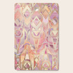 Glowing Coral and Amethyst Art Deco Pattern Cutting Board Gallery Image 1