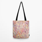 Glowing Coral and Amethyst Art Deco Pattern Tote Bag Gallery Image 2