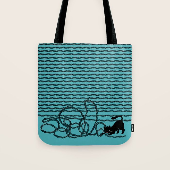 Unravel (in Blue) Tote Bag Gallery Image 1