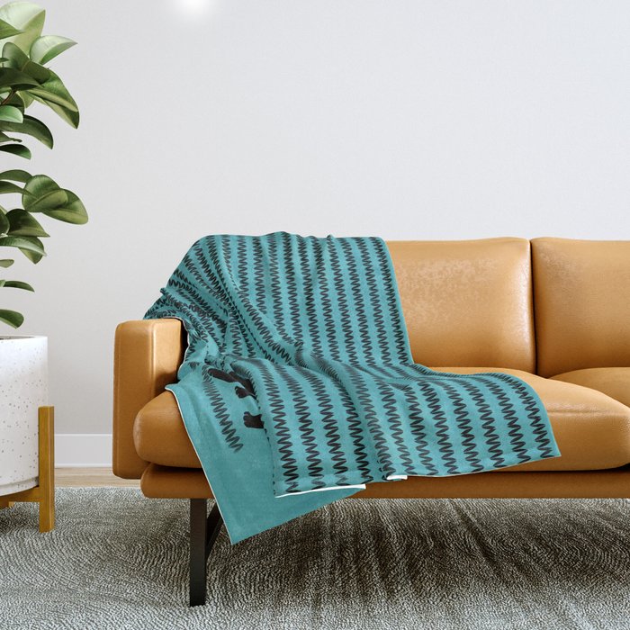 Unravel (in Blue) Throw Blanket Gallery Image 1