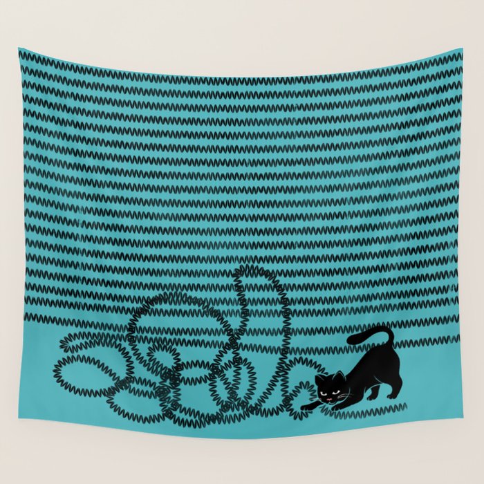 Unravel (in Blue) Wall Tapestry Gallery Image 4