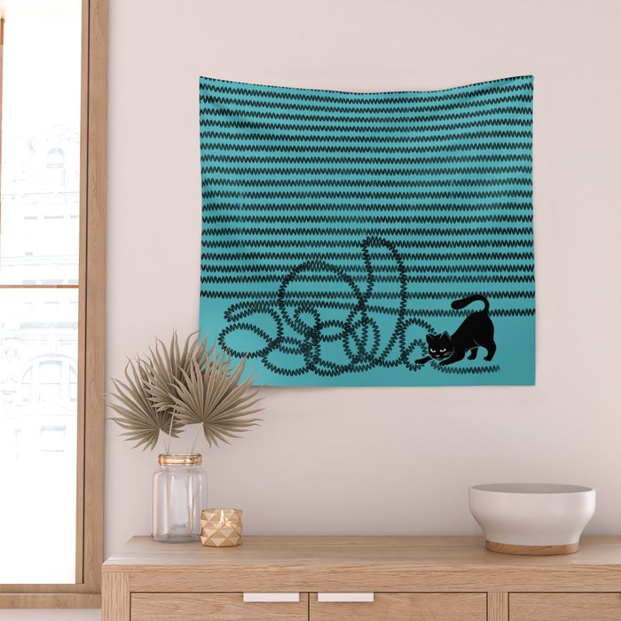 Unravel (in Blue) Wall Tapestry Gallery Image 2
