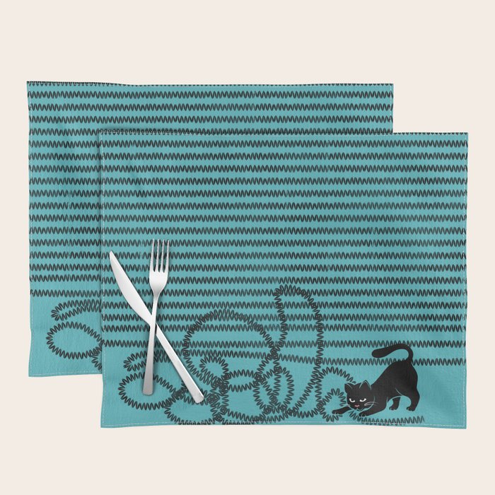Unravel (in Blue) Placemat Gallery Image 1