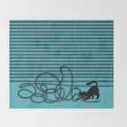 Unravel (in Blue) Throw Blanket Gallery Image 2