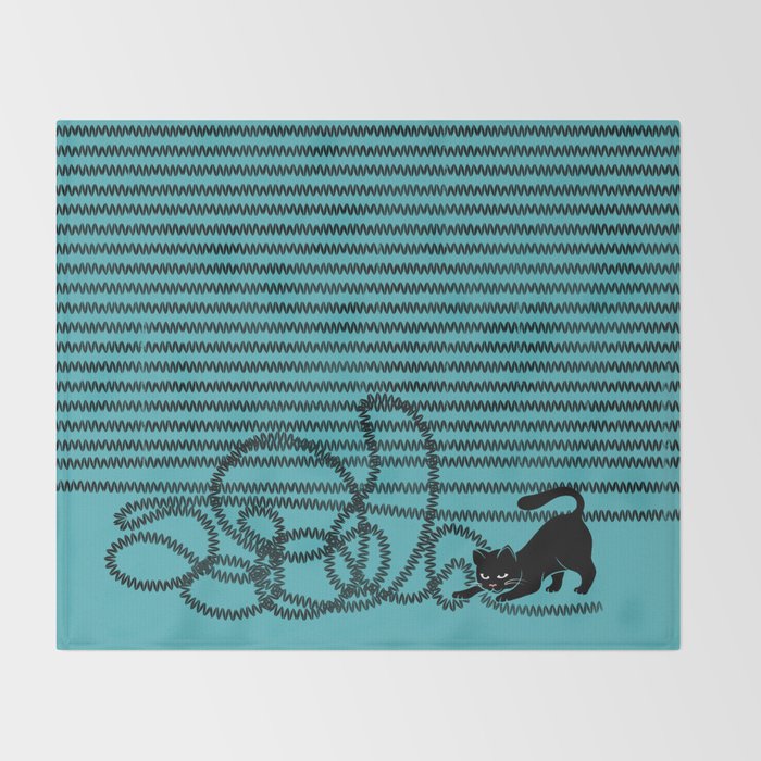 Unravel (in Blue) Throw Blanket Gallery Image 2