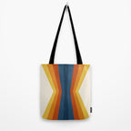 Bright 70's Retro Stripes Reflection Tote Bag Gallery Image 2