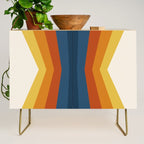 Bright 70's Retro Stripes Reflection Credenza Gallery Image 1