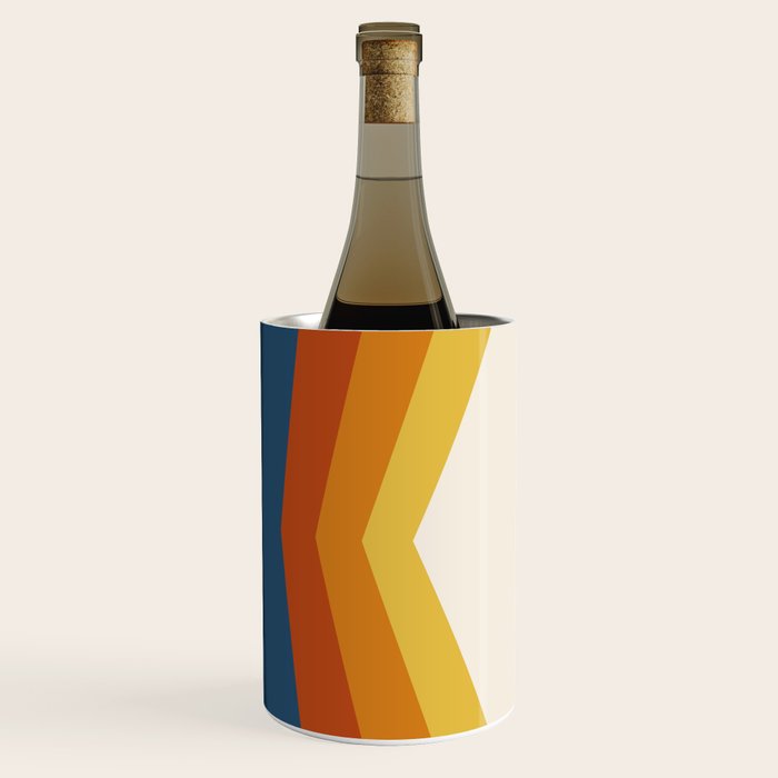 Bright 70's Retro Stripes Reflection Wine Chiller Gallery Image 3