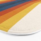 Bright 70's Retro Stripes Reflection Bath Mat Gallery Image 3