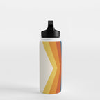 Bright 70's Retro Stripes Reflection Water Bottle Gallery Image 3