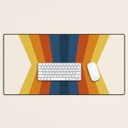 Bright 70's Retro Stripes Reflection Desk Mat Gallery Image 1