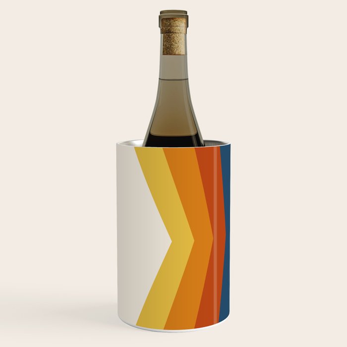 Bright 70's Retro Stripes Reflection Wine Chiller Gallery Image 2