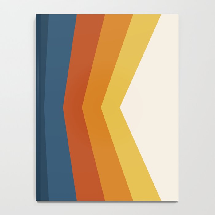 Bright 70's Retro Stripes Reflection Notebook Gallery Image 4