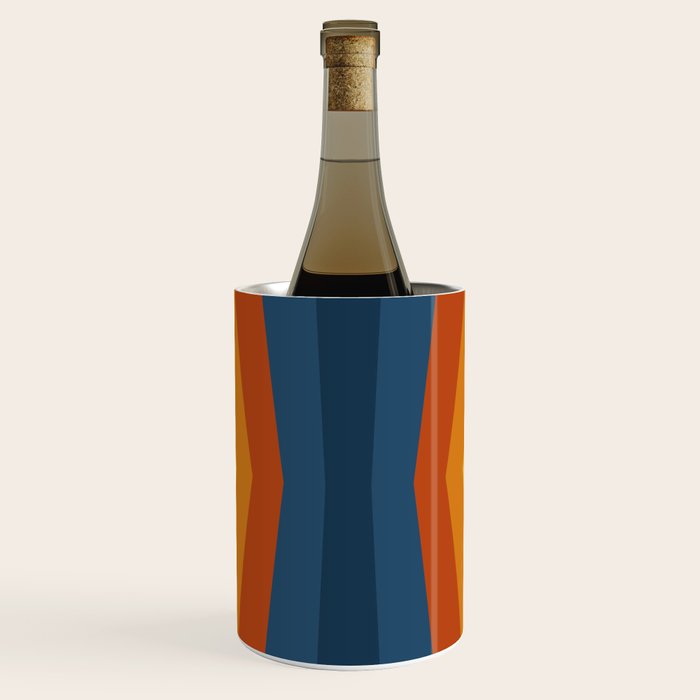 Bright 70's Retro Stripes Reflection Wine Chiller Gallery Image 1