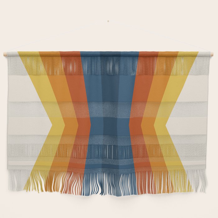 Bright 70's Retro Stripes Reflection Wall Hanging Gallery Image 1