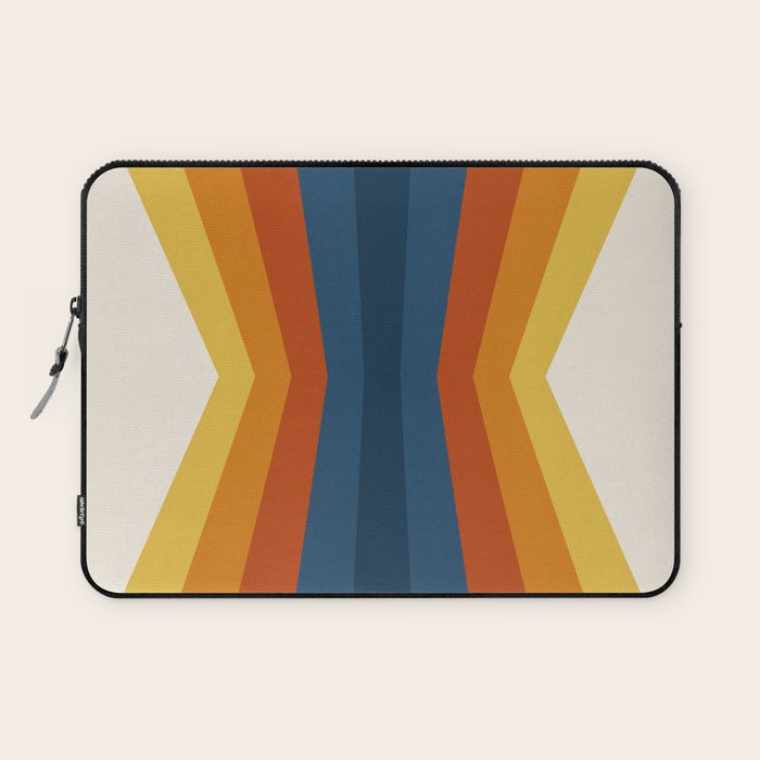Bright 70's Retro Stripes Reflection Laptop Sleeve Gallery Image 1