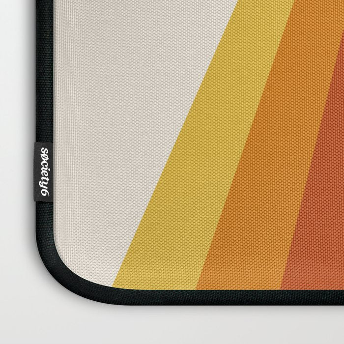Bright 70's Retro Stripes Reflection Laptop Sleeve Gallery Image 3
