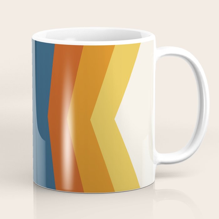 Bright 70's Retro Stripes Reflection Coffee Mug Gallery Image 1