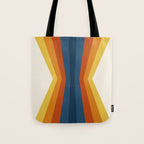 Bright 70's Retro Stripes Reflection Tote Bag Gallery Image 1