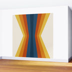 Bright 70's Retro Stripes Reflection Wall Mural Gallery Image 2