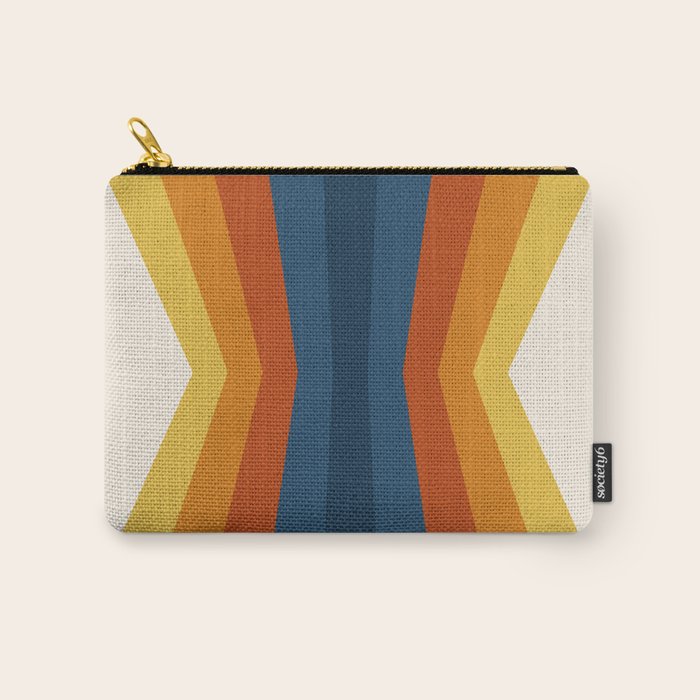 Bright 70's Retro Stripes Reflection Carry All Pouch Gallery Image 1
