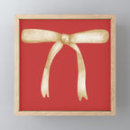 Bows & Ribbons Pattern XII Cherry Red Mini Art Print Gallery Image 1