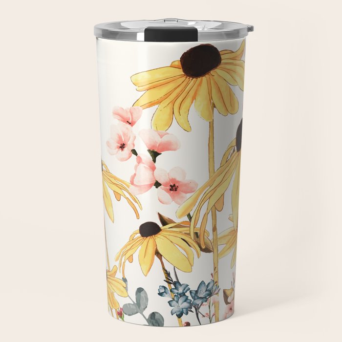 Summer Flowers Travel Mug Gallery Image 1