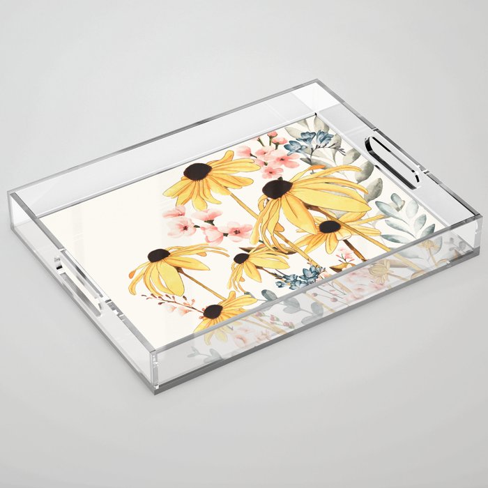 Summer Flowers Acrylic Tray Gallery Image 1
