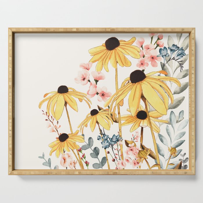 Summer Flowers Serving Tray Gallery Image 1