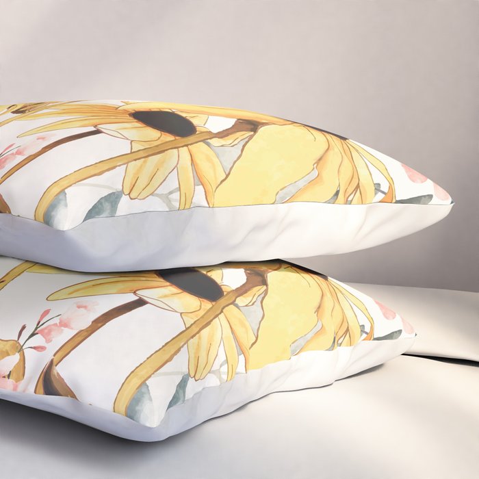 Summer Flowers Pillow Sham Gallery Image 3