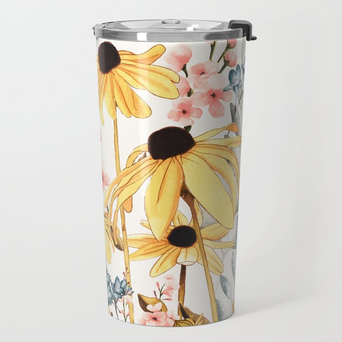 Summer Flowers Travel Mug Gallery Image 2