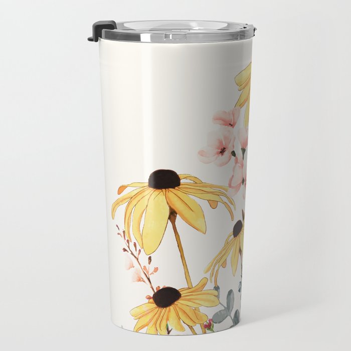 Summer Flowers Travel Mug Gallery Image 3