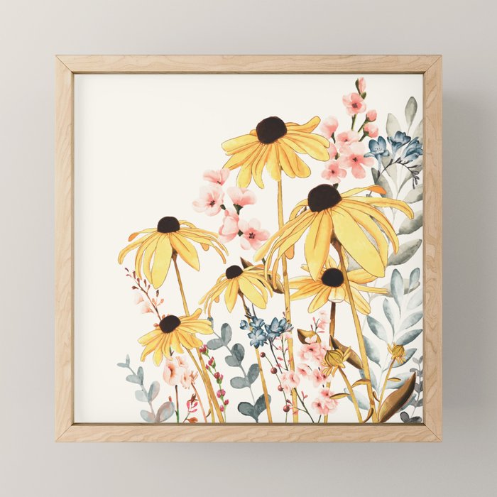 Summer Flowers Mini Art Print Gallery Image 1